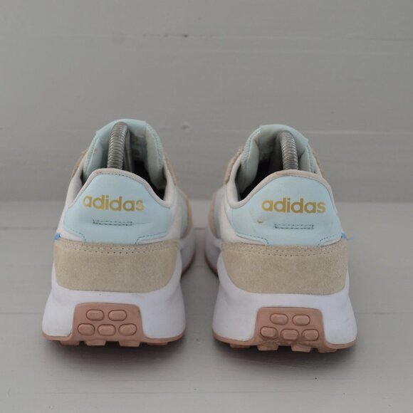 Adidas Womens Run 70s Shoe Size 9 White Blue and Tan - Picture 3 of 10